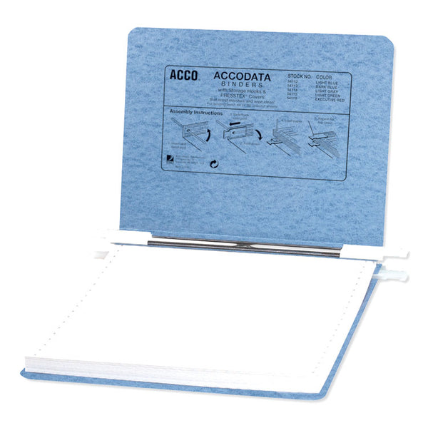 ACCO PRESSTEX Covers with Storage Hooks, 2 Posts, 6" Capacity, 9.5 x 11, Light Blue (ACC54112)