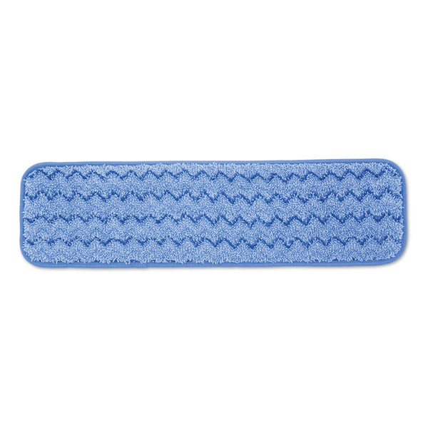 Rubbermaid® Commercial Microfiber Wet Room Pad, Split Nylon/Polyester Blend, 18", Blue, 12/Carton (RCPQ41000BLU) Carton of 12