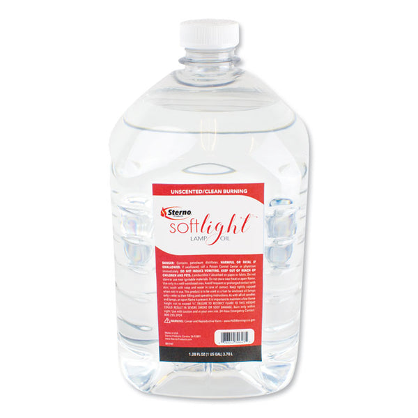 Sterno® Soft Light Liquid Wax Lamp Oil, Clear, 1 gal Bottle, 4/Carton (STE30644) Case of 4