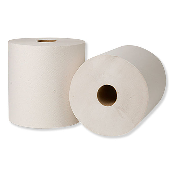 Hardwound Roll Towels, 1-Ply, 7.88" x 800 ft, Natural White, 6 Rolls/Carton (TRK218004)