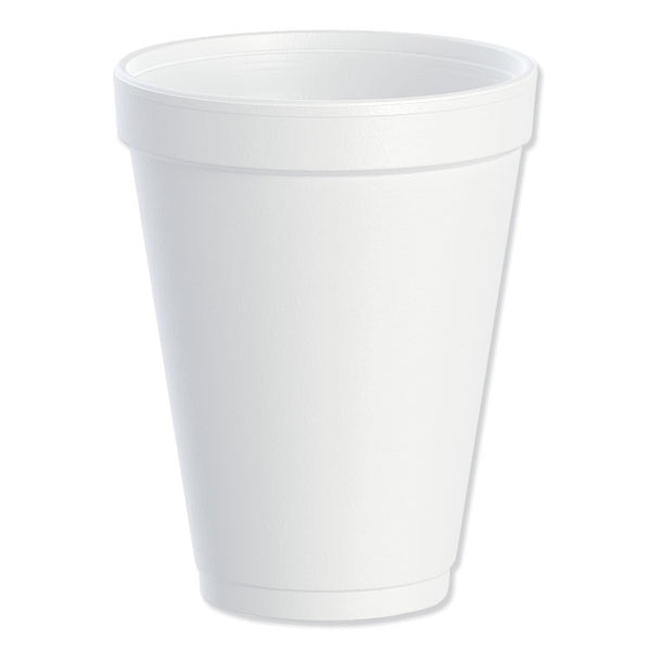 Dart® Foam Drink Cups, 12 oz, White, 25/Bag, 40 Bags/Carton (DCC12J12)