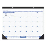 AT-A-GLANCE® Desk Pad, 22 x 17, White Sheets, Black Binding, Black Corners, 12-Month (Jan to Dec): 2024 (AAGSW20000)