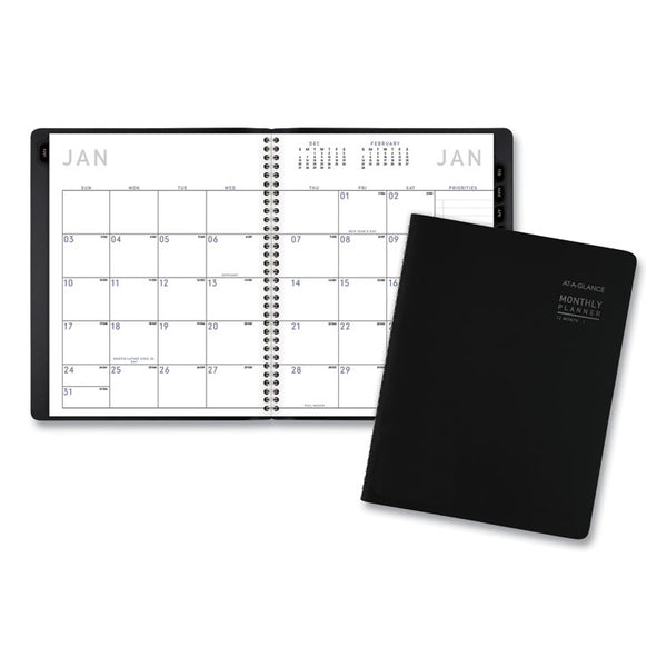 AT-A-GLANCE® Contemporary Monthly Planner, 8.75 x 7, Black Cover, 12-Month (Jan to Dec): 2023 (AAG70120X05)