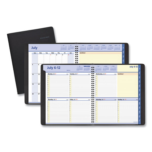 AT-A-GLANCE® QuickNotes Weekly/Monthly Planner, 10 x 8, Black Cover, 13-Month (July to July): 2023 to 2024 (AAG761105)