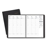 AT-A-GLANCE® Weekly Vertical-Column Appointment Book Ruled for Hourly Appointments, 8.75 x 7, Black Cover, 13-Month (Jan-Jan): 2024-2025 (AAG7086505)