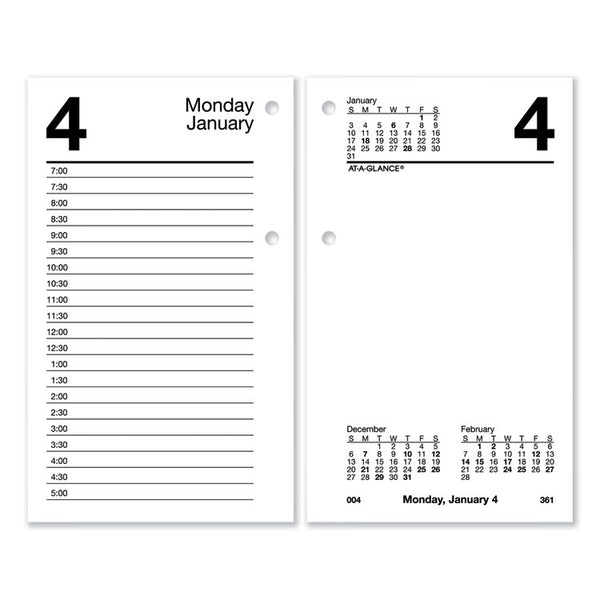 AT-A-GLANCE® Desk Calendar Refill, 3.5 x 6, White Sheets, 12-Month (Jan to Dec): 2024 (AAGE71750)