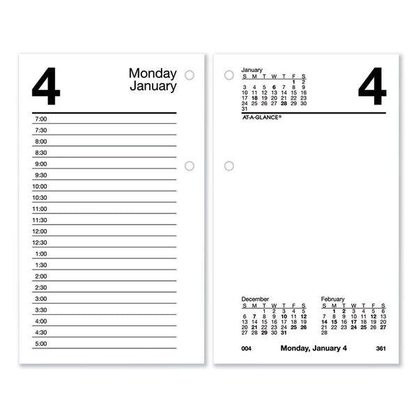 AT-A-GLANCE® Desk Calendar Recycled Refill, 3.5 x 6, White Sheets, 12-Month (Jan to Dec): 2024 (AAGE717R50)