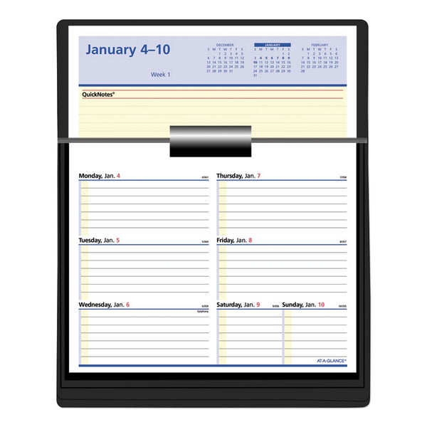 AT-A-GLANCE® Flip-A-Week Desk Calendar Refill with QuickNotes, 7 x 6, White Sheets, 12-Month (Jan to Dec): 2024 (AAGSW70650)