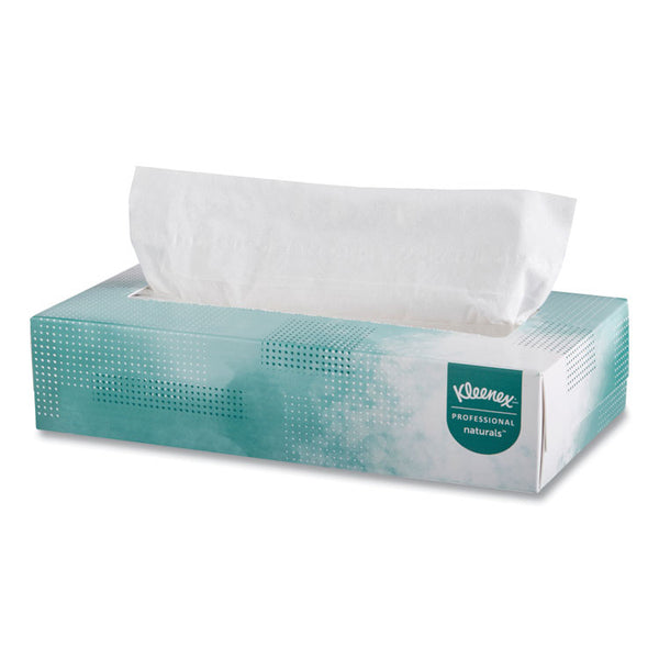 Kleenex® Naturals Facial Tissue for Business, Flat Box, 2-Ply, White, 125 Sheets/Box (KCC21601BX)