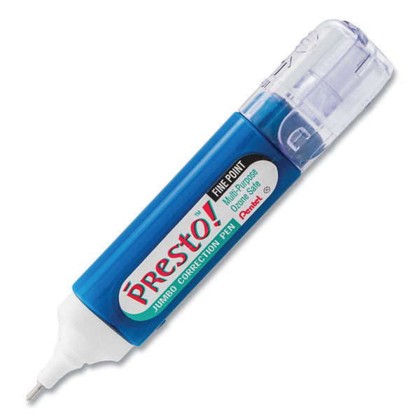 Pentel® Presto! Multipurpose Correction Pen, 12 ml, White (PENZL31W)