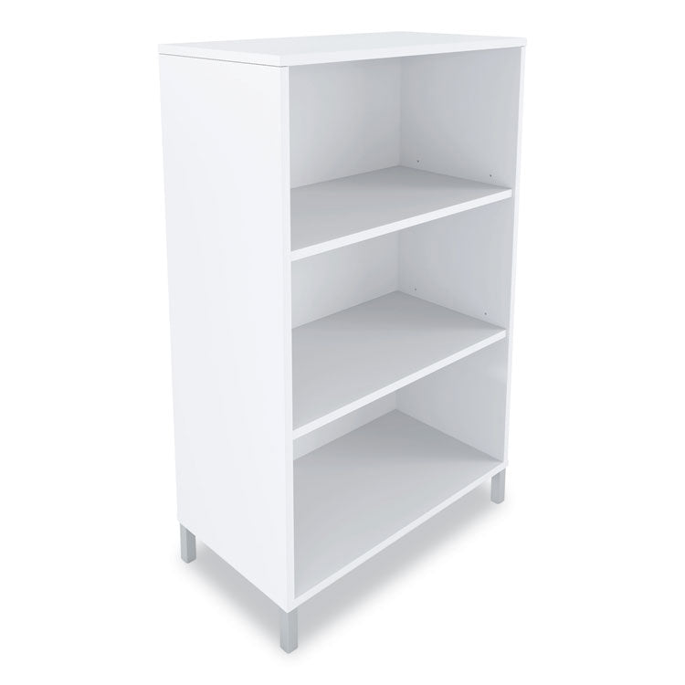 Union & Scale™ Essentials Laminate Bookcase, Three-Shelf, 28w x 15d x 45.6h, White (UOS24398963) Each