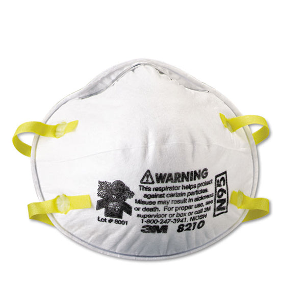 3M™ Lightweight Particulate Respirator 8210, N95, Standard Size, 20/Box (MMM8210)