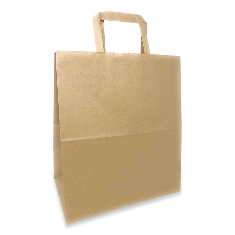 Kraft Paper Bags, 1/7th BBL 12 x 7 x 14, Natural, 300/Bundle (PTEFH12714)