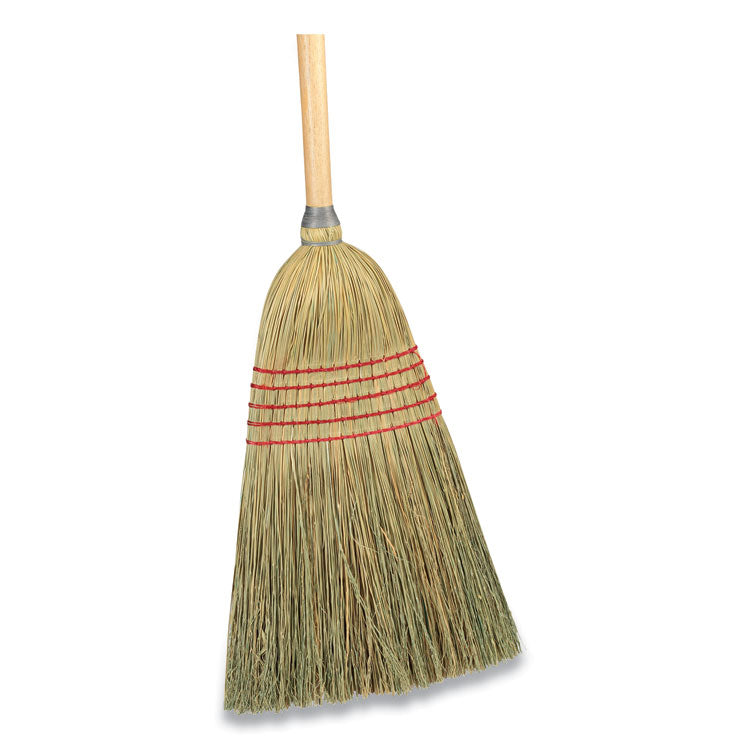 Coastwide Professional™ Corn Broom, Corn Fiber Bristles, 56" Overall Length, Natural (CWZ24420776)