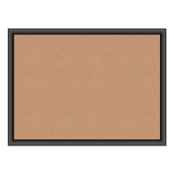U Brands Cork Bulletin Board, 23 x 17, Tan Surface, Black Frame (UBR026U0001)