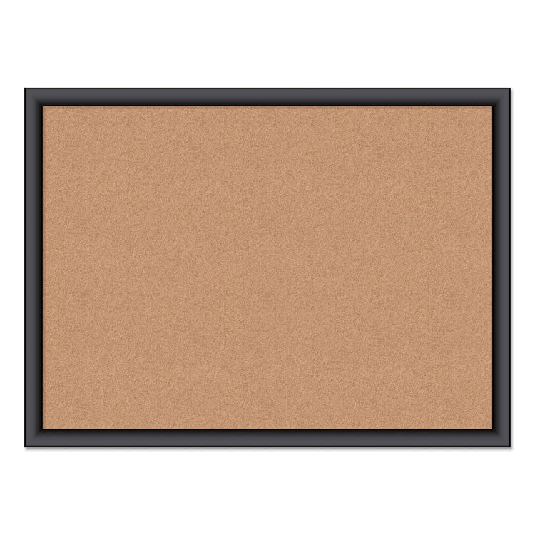 U Brands Cork Bulletin Board, 23 x 17, Tan Surface, Black Frame (UBR026U0001)