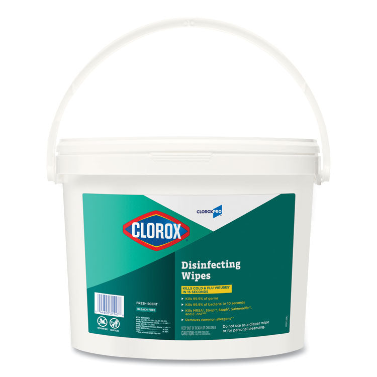 Clorox® Disinfecting Wipes, 1-Ply, 7 x 8, Fresh Scent, White, 700/Bucket (CLO31547)