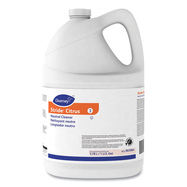 Diversey™ Stride Neutral Cleaner, Citrus, 1 gal, 4 Bottles/Carton (DVO903904)