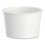 SOLO® Double Poly Paper Food Containers, 8 oz, 3.8" Diameter x 2.4"h, White, 50/Pack, 20 Packs/Carton (SCCVS60802050)