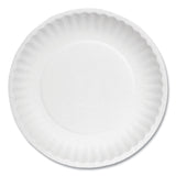 AJM Packaging Corporation White Paper Plates, 6" dia, 100/Pack, 10 Packs/Carton (AJMPP6GREWH)