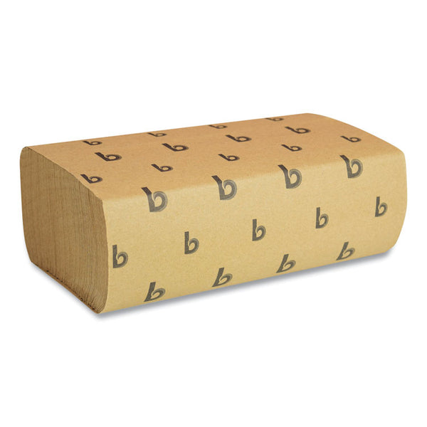 Boardwalk® Multifold Paper Towels, 1-Ply, 9 x 9.45, Natural, 250/Pack, 16 Packs/Carton (BWK6202)