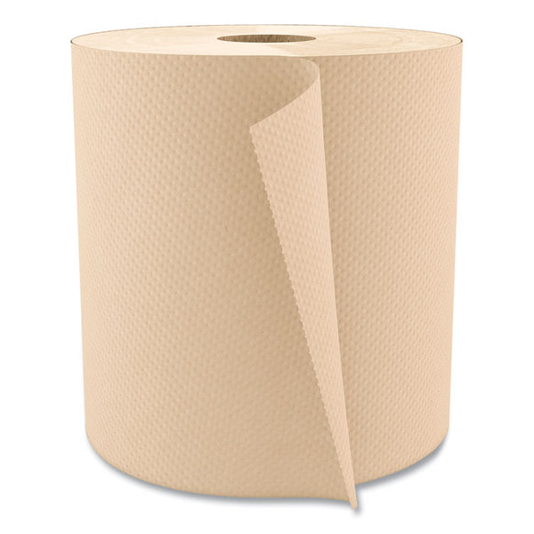 Boardwalk® Hardwound Paper Towels, Nonperforated, 1-Ply, 8" x 800 ft, Natural, 6 Rolls/Carton (BWK6256)