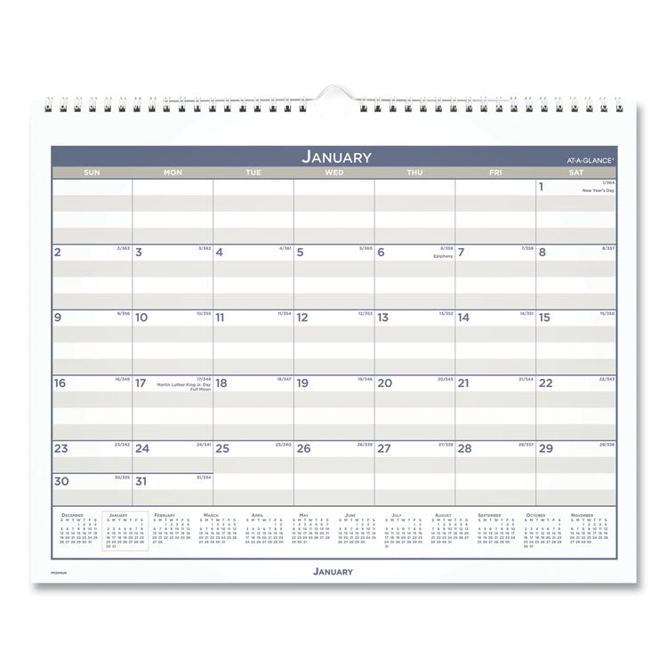 AT-A-GLANCE® Multi Schedule Wall Calendar, 15 x 12, White/Gray Sheets, 12-Month (Jan to Dec): 2024 (AAGPM22MS28)