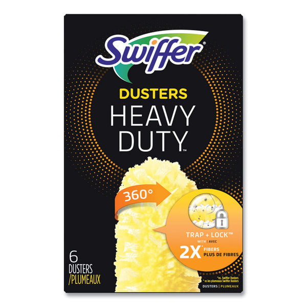 Swiffer® Heavy Duty Dusters Refill, Dust Lock Fiber, Yellow, 6/Box, 4 Boxes/Carton (PGC21620CT)