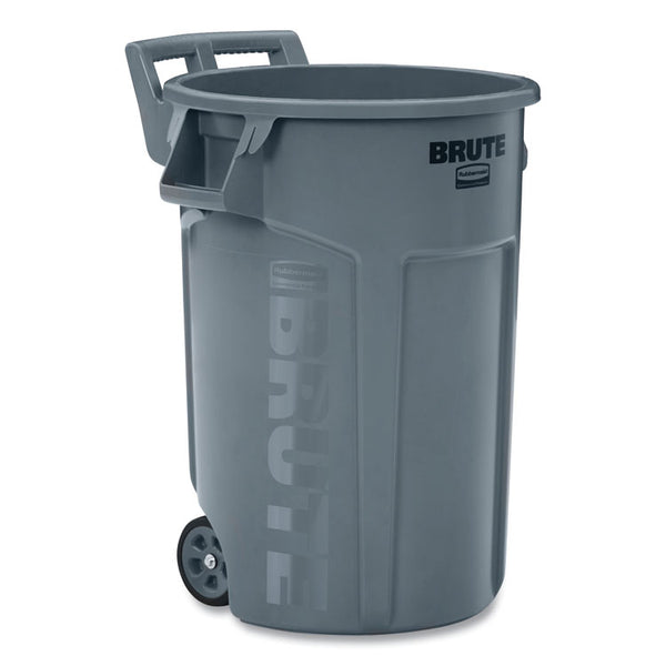 Rubbermaid® Commercial Vented Wheeled BRUTE Container, 44 gal, Plastic, Gray (RCP2131929)