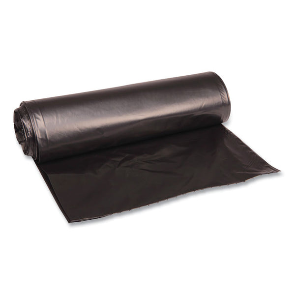 Boardwalk® Recycled Low-Density Polyethylene Can Liners, 33 gal, 1.6 mil, 33" x 39", Black, 10 Bags/Roll, 10 Rolls/Carton (BWK520)