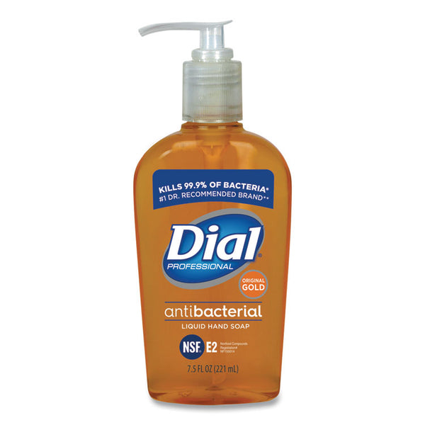 Dial® Professional Gold Antibacterial Liquid Hand Soap, Floral, 7.5 oz Pump, 12/Carton (DIA84014CT)