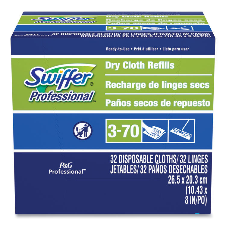 Swiffer® Dry Refill Cloths, 10.63 x 8, White, 32/Box (PGC33407BX) Box of 32