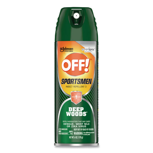 OFF!® Deep Woods Sportsmen Insect Repellent, 6 oz Aerosol Spray, 12/Carton (SJN334684) Case of 12