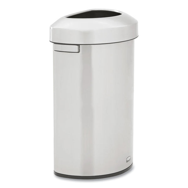 Rubbermaid® Commercial Refine Series Waste Receptacle, 21 gal, Plastic/Stainless Steel (RCP2147582) Each