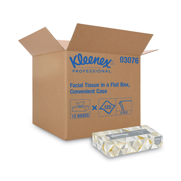 Kleenex® White Facial Tissue for Business, 2-Ply, 125 Sheets/Box, 12 Boxes/Carton (KCC03076)