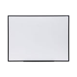 Universal® Design Series Deluxe Dry Erase Board, 48 x 36, White Surface, Black Anodized Aluminum Frame (UNV43629)