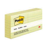 Post-it® Notes Original Pads in Canary Yellow, Note Ruled, 3" x 3", 100 Sheets/Pad, 6 Pads/Pack (MMM6306PK) Pack of 6