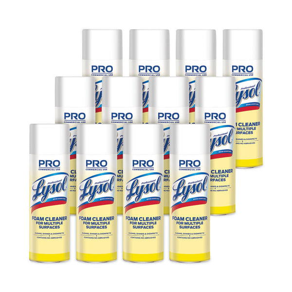 Professional LYSOL® Brand Disinfectant Foam Cleaner, 24 oz Aerosol Spray, 12/Carton (RAC02775CT)