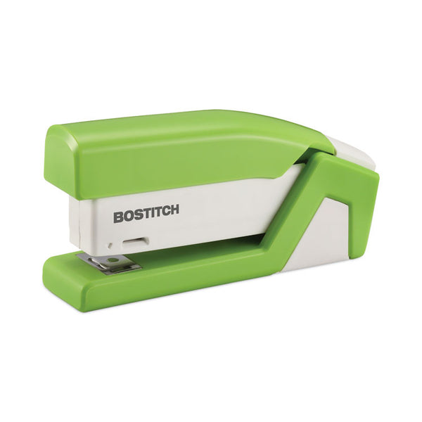 Bostitch® InJoy Spring-Powered Compact Stapler, 20-Sheet Capacity, Green (ACI1513)