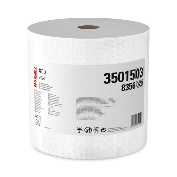 WypAll® X50 Cloths, Jumbo Roll, 13.4 x 9.8, White, 1,100/Roll (KCC35015)