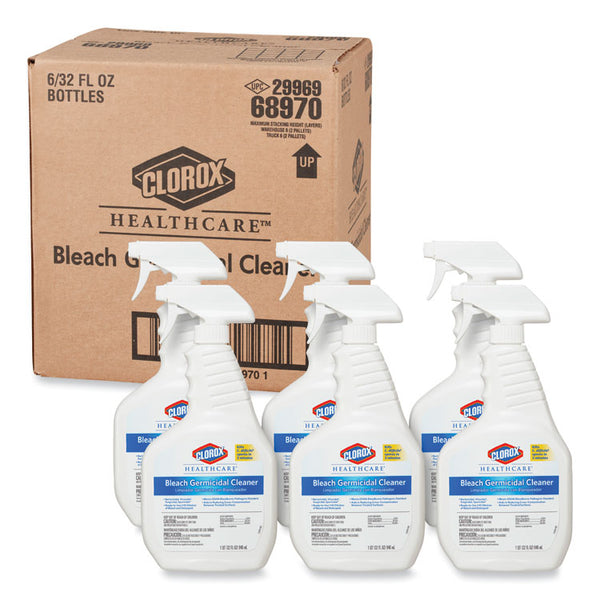 Clorox Healthcare® Bleach Germicidal Cleaner, 32 oz Spray Bottle, 6/Carton (CLO68970)