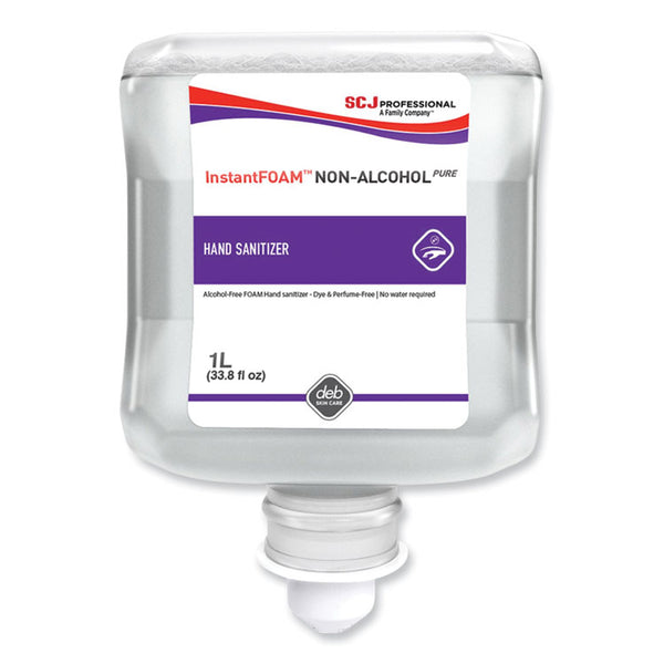 SC Johnson Professional® InstantFOAM Non-Alcohol PURE Hand Sanitizer, 1 L Refill Cartridge, Unscented, 6/Carton (SJN55857)