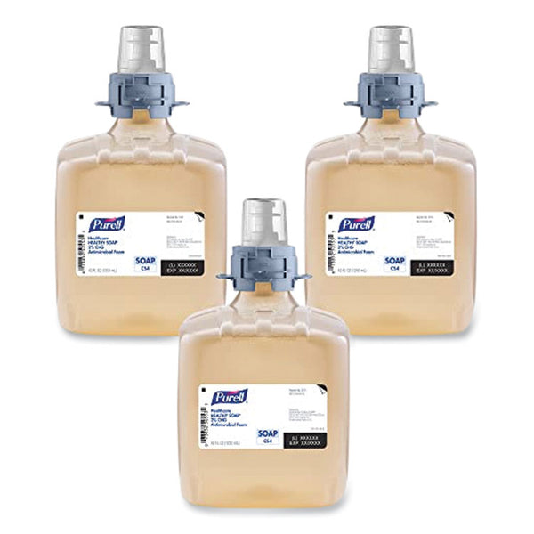 PURELL® Healthcare HEALTHY SOAP 2% CHG Antimicrobial Foam, for CS4 Dispensers, Fragrance-Free, 1,250 mL, 3/Carton (GOJ518103) Case of 3