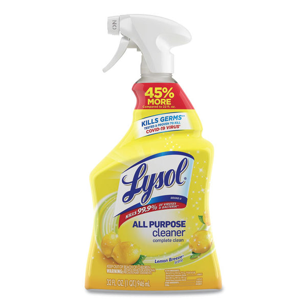 LYSOL® Brand Ready-to-Use All-Purpose Cleaner, Lemon Breeze, 32 oz Spray Bottle (RAC75352EA)