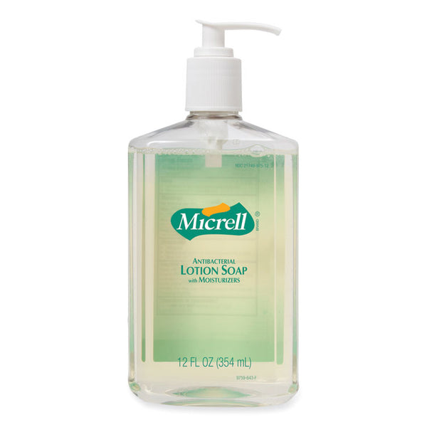 MICRELL® Antibacterial Lotion Soap, Light Scent, 12 oz Pump Bottle (GOJ9759) Case of 12