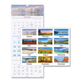 AT-A-GLANCE® Scenic Three-Month Wall Calendar, Scenic Landscape Photography, 12 x 27, White Sheets, 14-Month (Dec to Jan): 2023 to 2025 (AAGDMW50328)