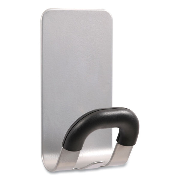 Alba™ Magnetic Coat Peg, ABS/Magnet/Steel, Black/Silver, Supports 11 lbs (ABAPMMAG2M)