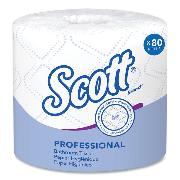 Scott® Essential Standard Roll Bathroom Tissue for Business, Septic Safe, 2-Ply, White, 550 Sheets/Roll, 80/Carton (KCC04460)