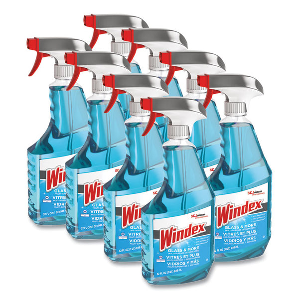 Windex® Ammonia-D Glass Cleaner, Fresh, 32 oz Spray Bottle, 8/Carton (SJN322338)