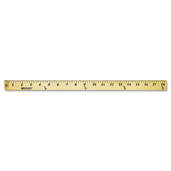 Westcott® Wood Yardstick with Metal Ends, 36" Long. Clear Lacquer Finish (ACM10425) Each